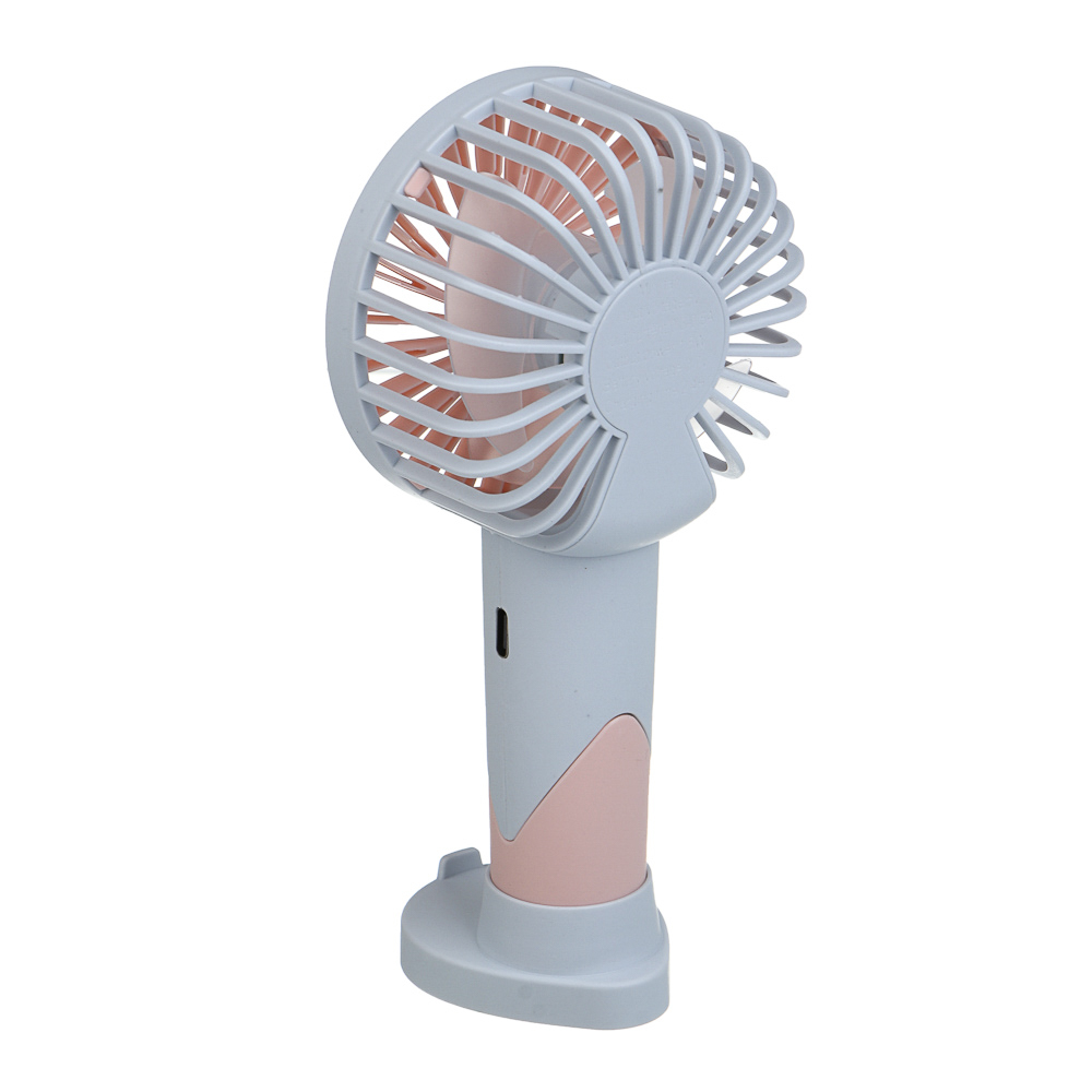 Вентилятор ручной аккумуляторный тм LEBEN 3.7в/300мАч, USB-кабель, цвет в ассортименте - #6