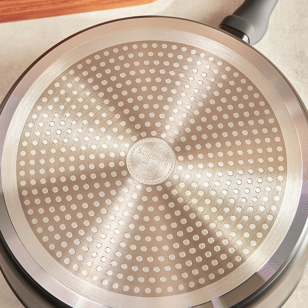 SATOSHI Стоун Сковорода литая глубокая d28см, антипригарное покрытие Мрамор, индукция - #14