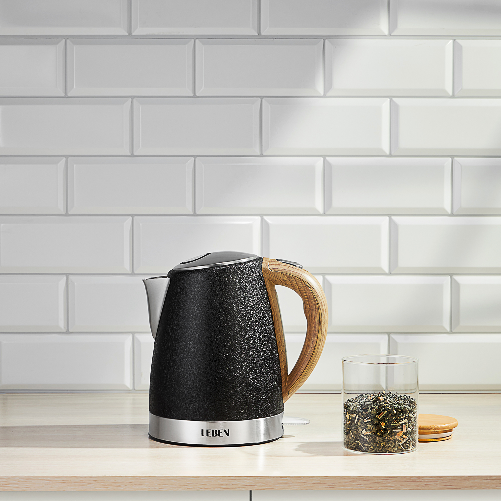 LEBEN Чайник электрический 1,8л, 1850Вт, металл, черный - #19
