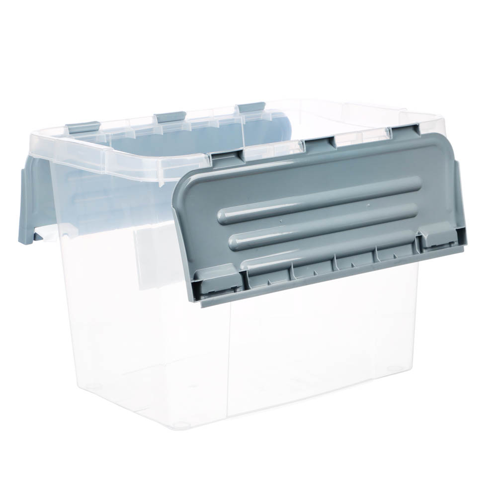 Контейнер для хранения с раскрывающимися створками, 30х43,3х31см, 26л, серый - #2