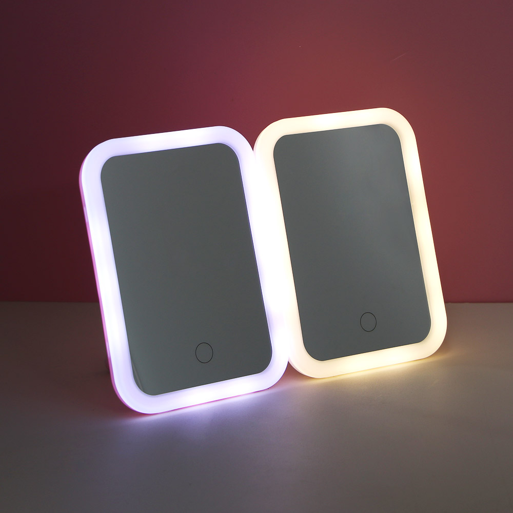 Зеркало настольное тм ЮL. Аженто с LED подсветкой, полипропилен, стекло, 19,5х14,3см, 2 цвета - #6