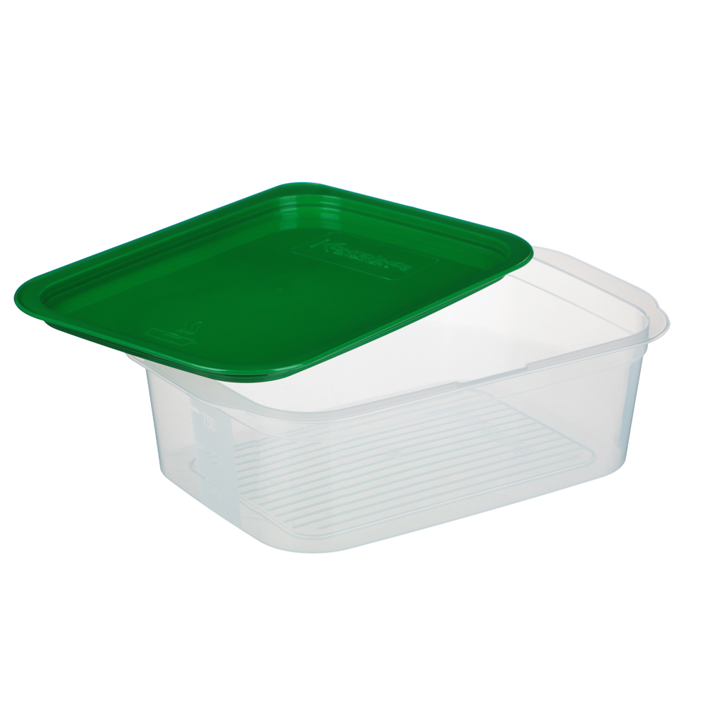 Контейнер пищевой прямоугольный 1,1л с паровыпуском и мерной шкалой, пластик - #3