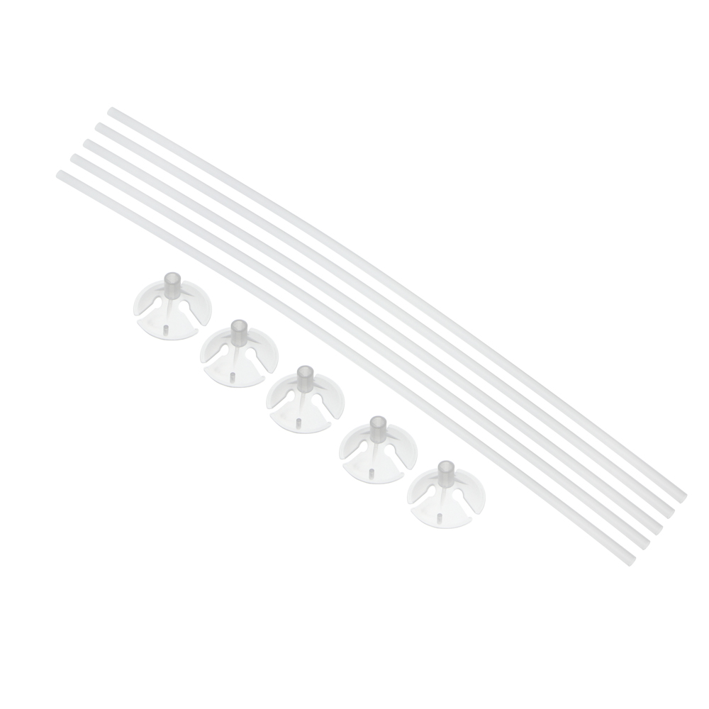 Набор трубочек с зажимом для шарика, 5шт. пластик, 0,5х3,8х41см - #4