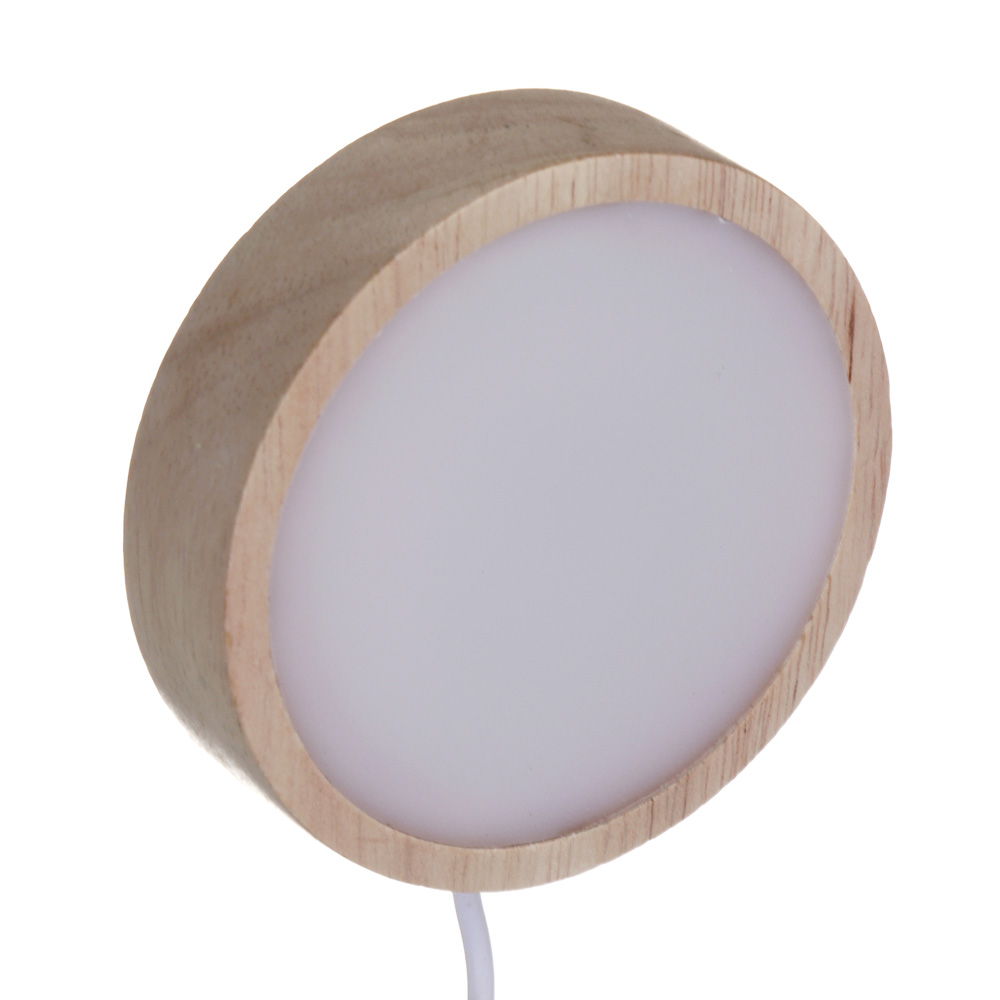 Светильник LED, 8x2 см, каучуковое дерево, пластик, 1 цвет - #4