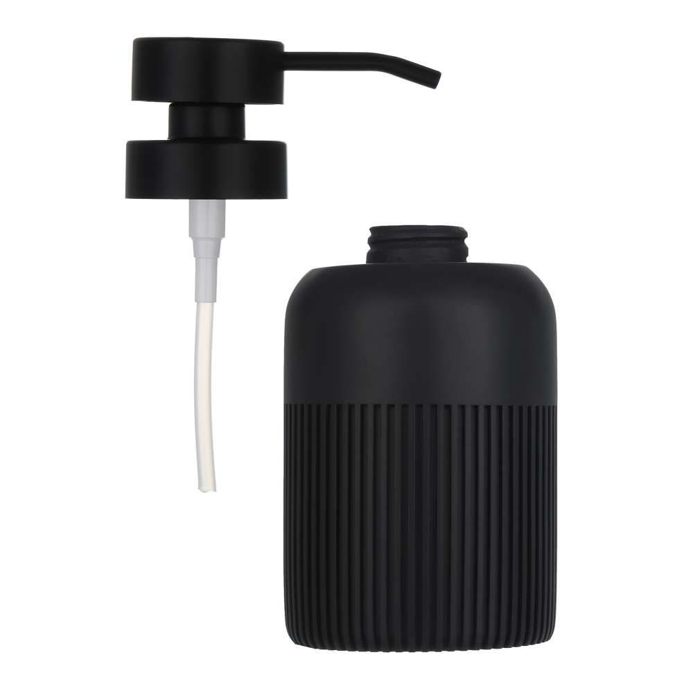 Диспенсер для жидкого мыла тм VETTA Модена, 230мл, полирезин, серый, 7x7x15см - #4