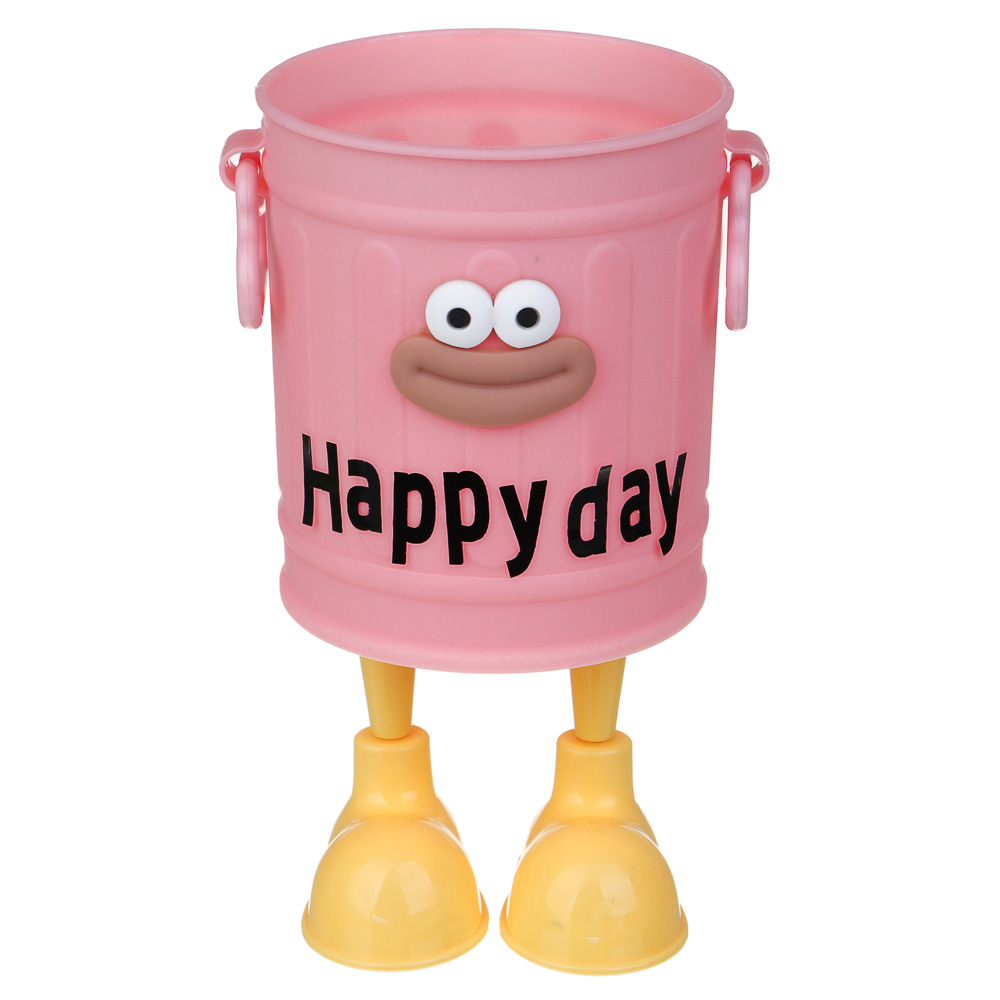 Подставка для ручек и карандашей с ножками, глазами и наклейками, 15x9см, пластик, 3 дизайна - #2