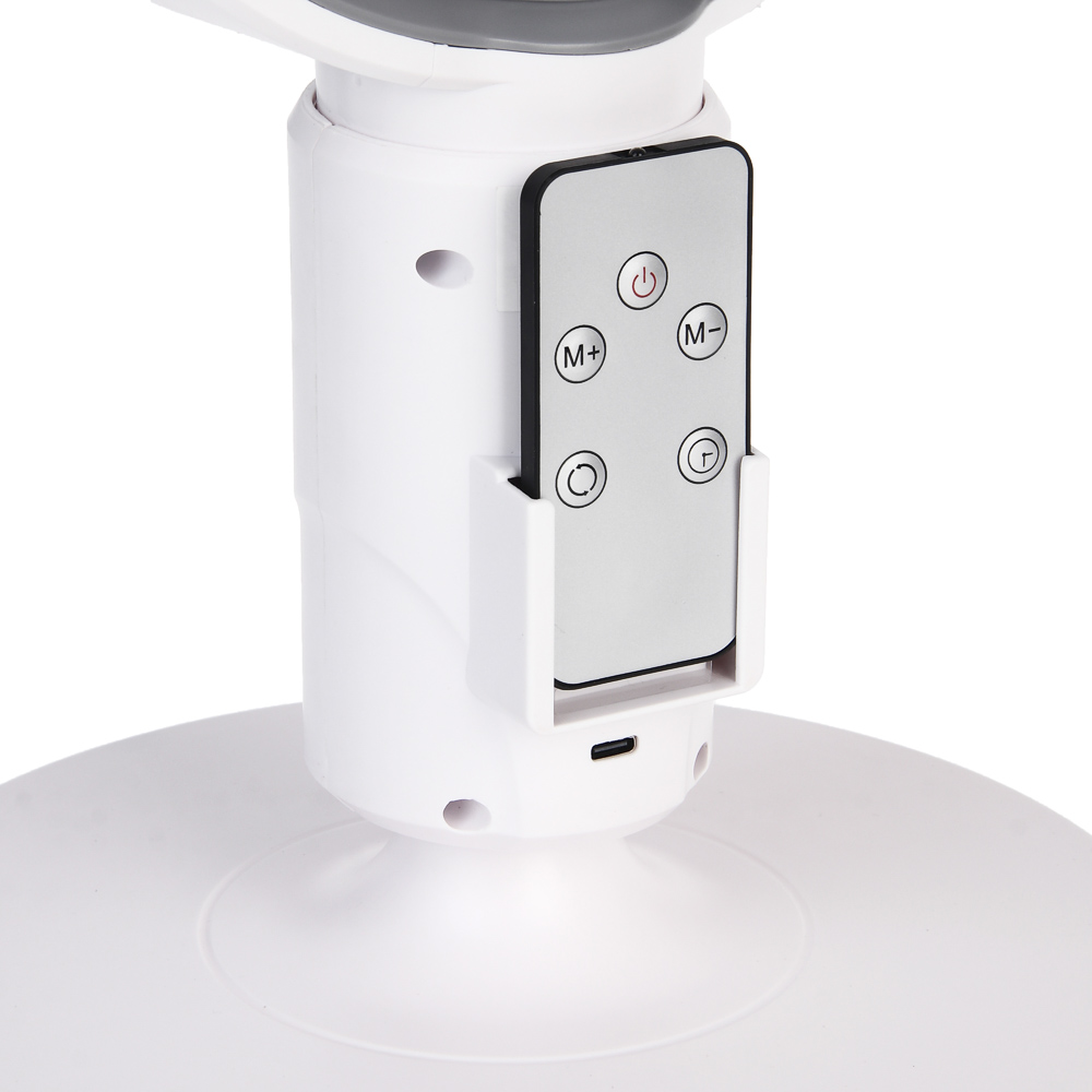 Вентилятор напольный тм LEBEN 10Вт, 5 скоростей, диаметр 19см, 3.7в/4000мАч, таймер, пульт ДУ, белый - #11