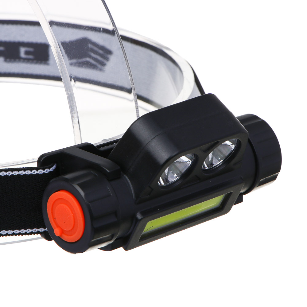 ЕРМАК Фонарь налобный, COB LED, 2 режима, 800мАч, зарядка USB, пластик, 92х35х45 мм - #7