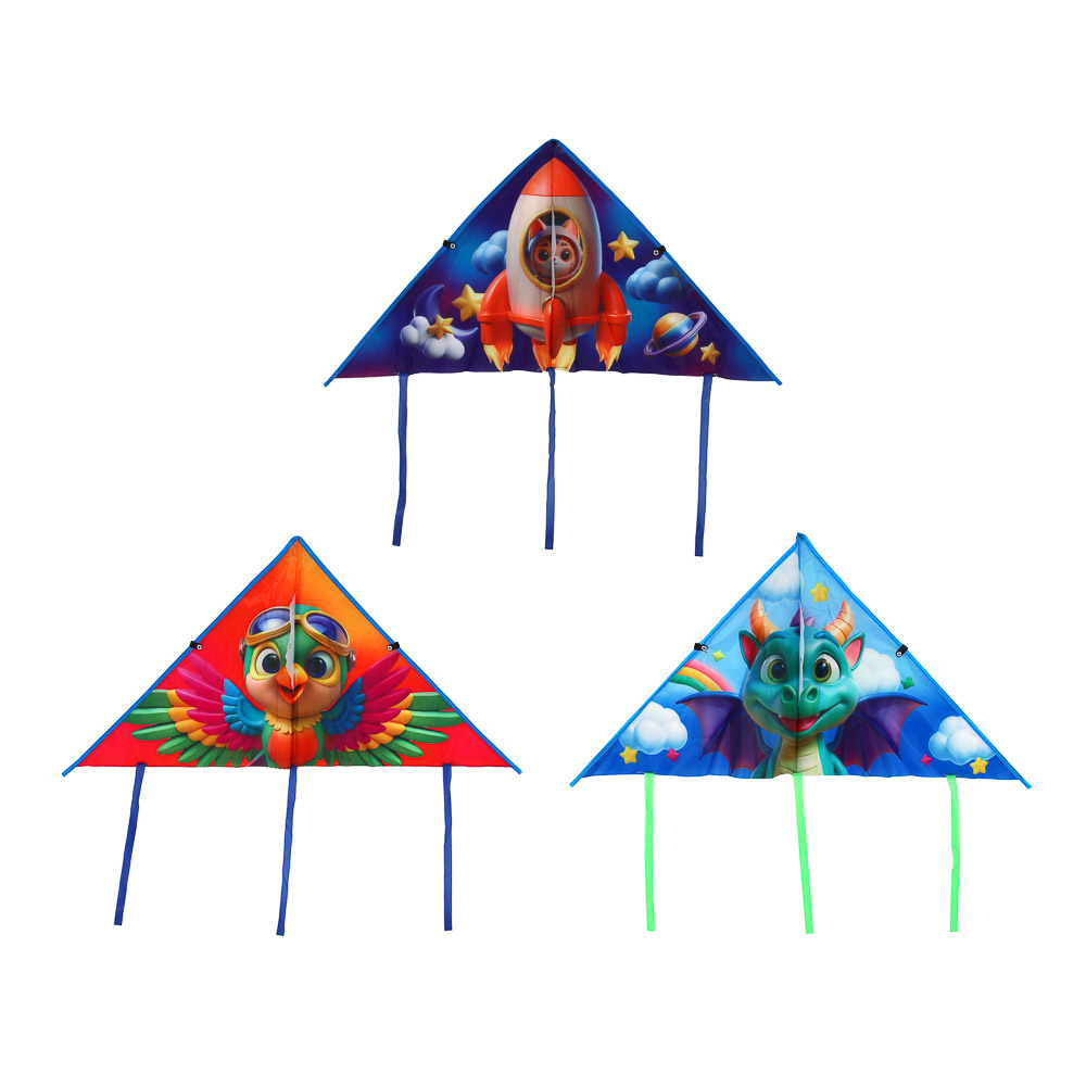 ИГРОЛЕНД Воздушный змей, 80см текстиль, 3 дизайна - #1