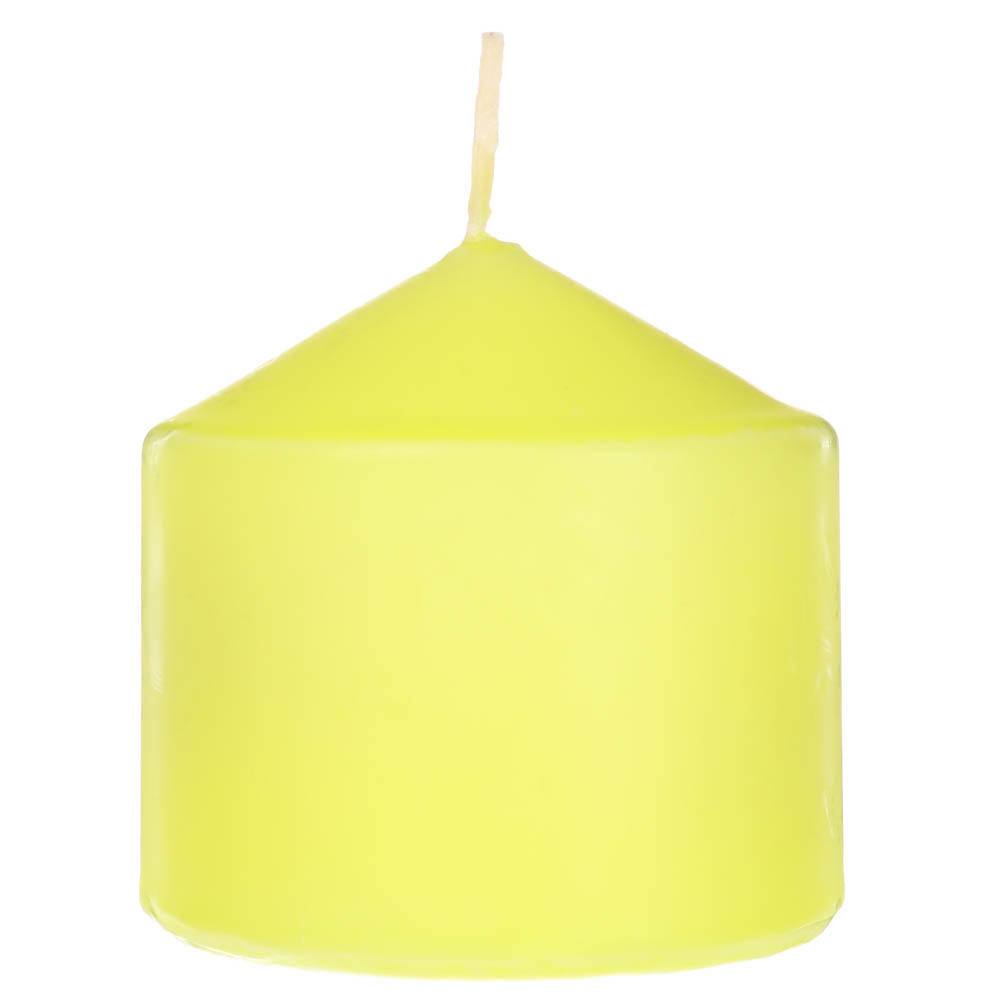 Свеча столбик "Нежность" Ladecor, лимонный, 2 оттенка - #2