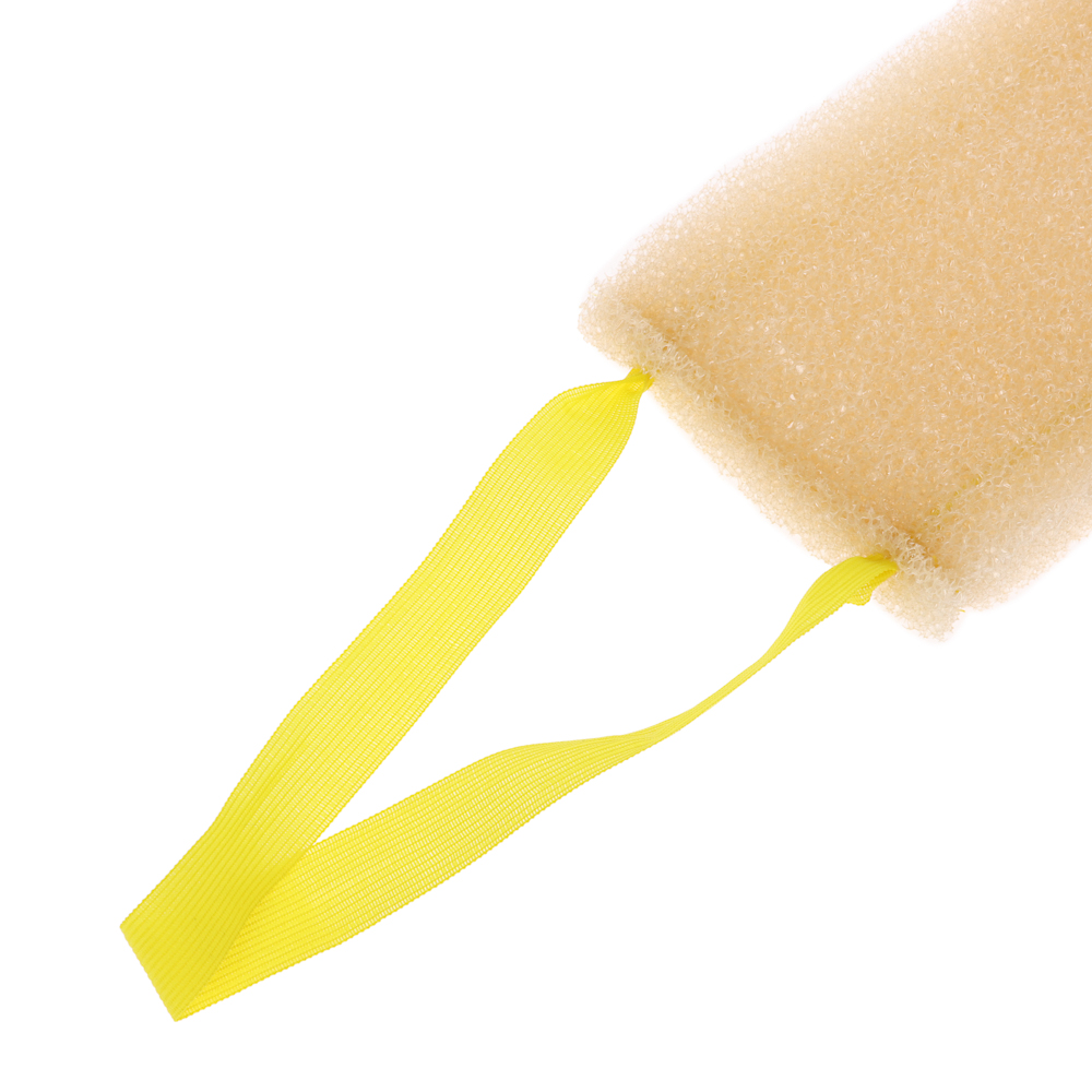 Мочалка Шахтерская, с прошитыми ручками 37x12x3см, поролон крупнопористый (массажный), цвет бежевый - #2