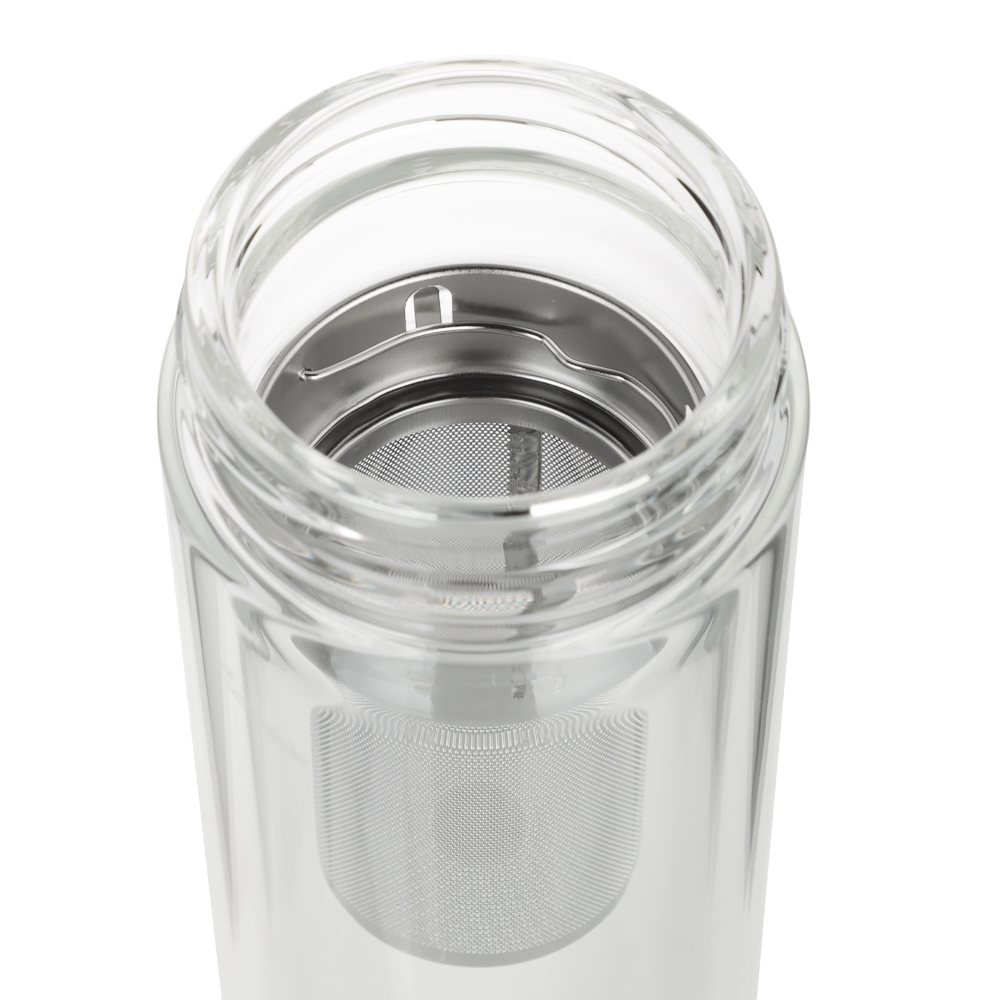 SATOSHI Термос-кружка с ситечком заваривания 500мл, стекло, двойные стенки - #4