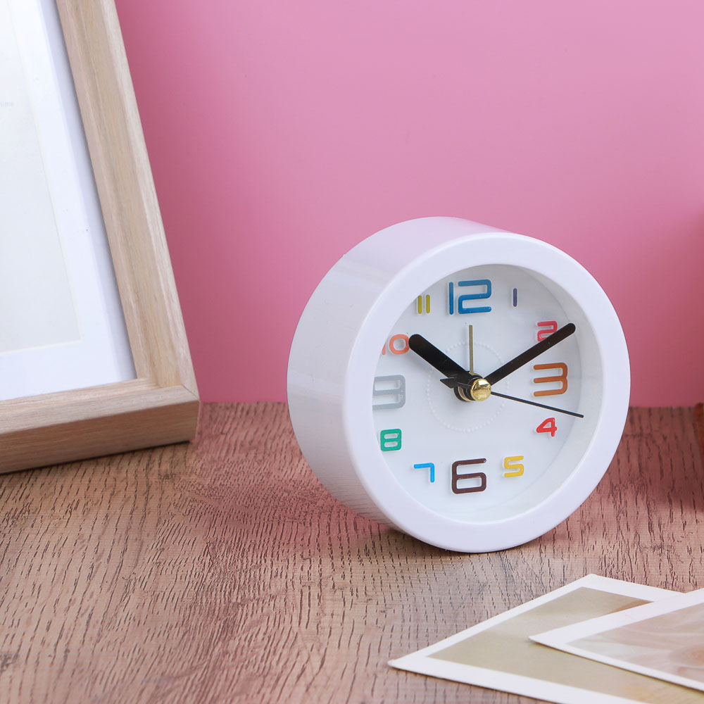 LADECOR CHRONO Будильник, 8,5x8,5x3,5 см, пластик, 1хАА, цвет белый - #4