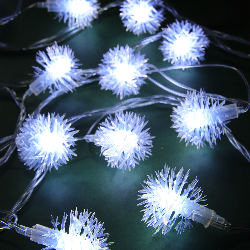 СНОУ БУМ Гирлянда эл. вьюн 4м, 20LED, белый, пост. свечение, ПВХ прозрачный, 220В - #7