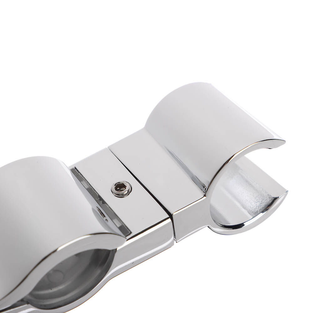 Держатель-прищепка для лейки душа, на штангу и стойку, универсальный, цинк, хром - #4