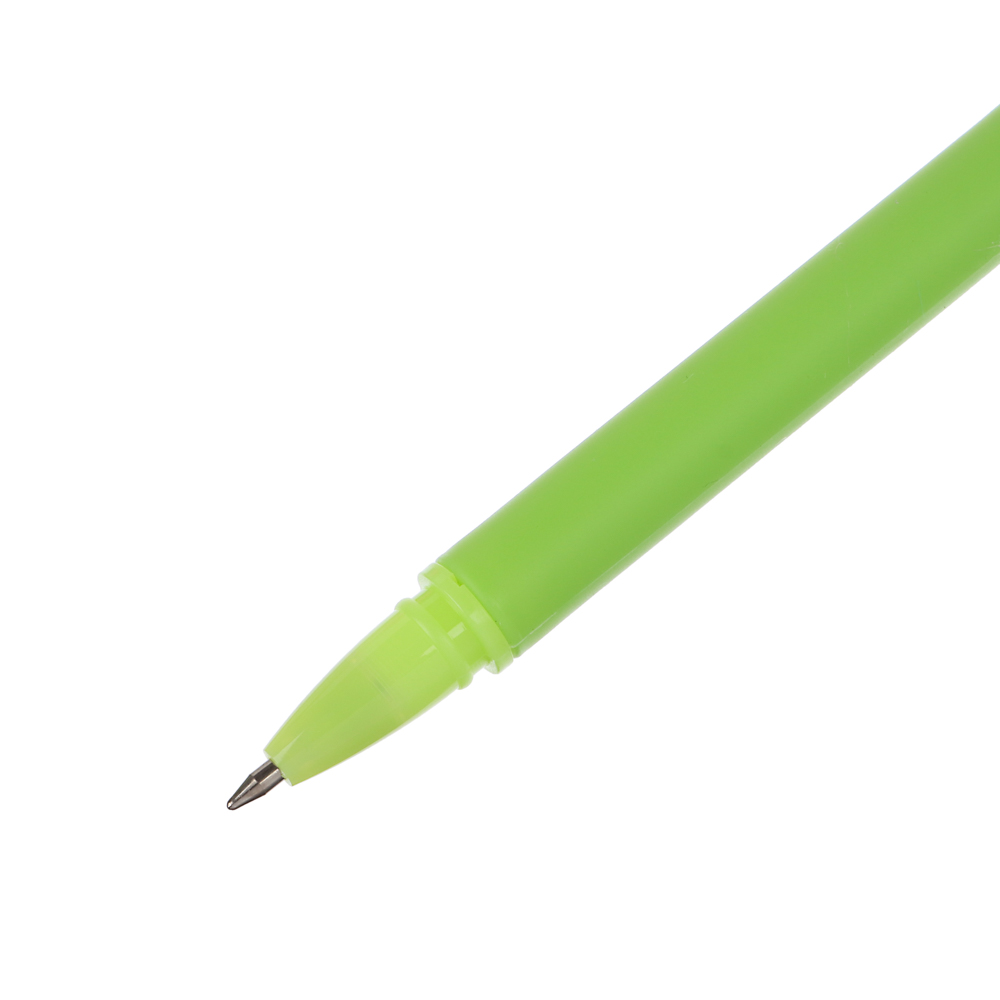 Ручка шариковая синяя, с цв. помпоном, гибкий силиконовый корпус, 3 цв.корпуса, 25 см, пластик - #3