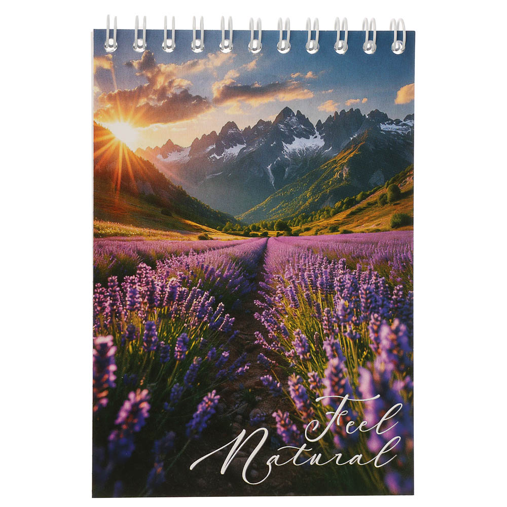 Блокнот А6, 40 листов, офсет, обложка картон, спираль, в клетку, 9 диз. - #5