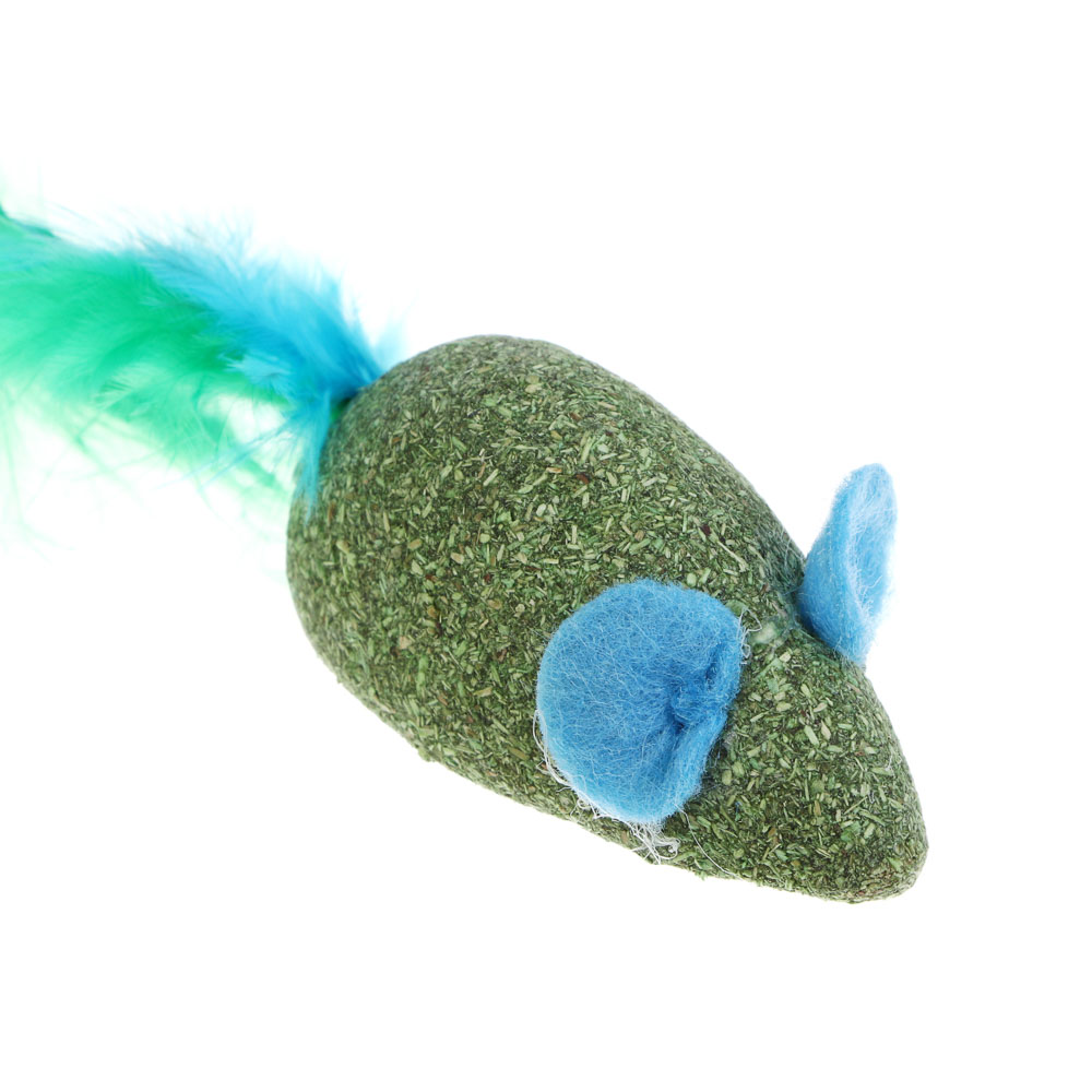 VETTA Игрушка для домашних животных, мята, перо, 4,5х2,5 см - #1