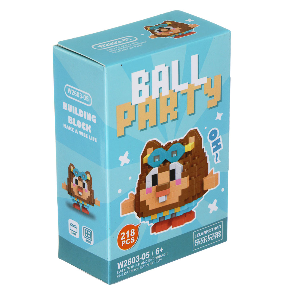 Конструктор мини 3D "Кругляшики", ABS, 7,8х4,1х11,3см, 6 видов - #9