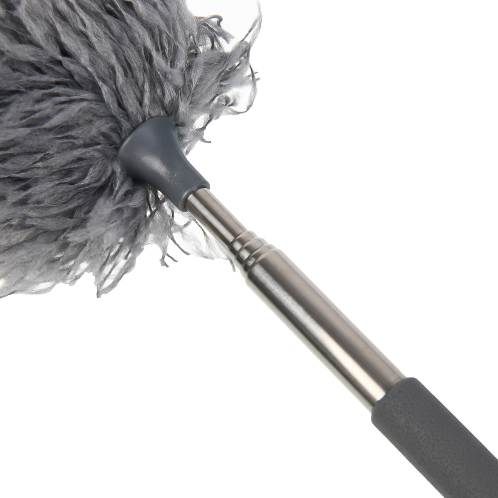 Сметка для удаления пыли телескопическая 35-80 см, тм VETTA, микрофибра 17 см, серая - #1