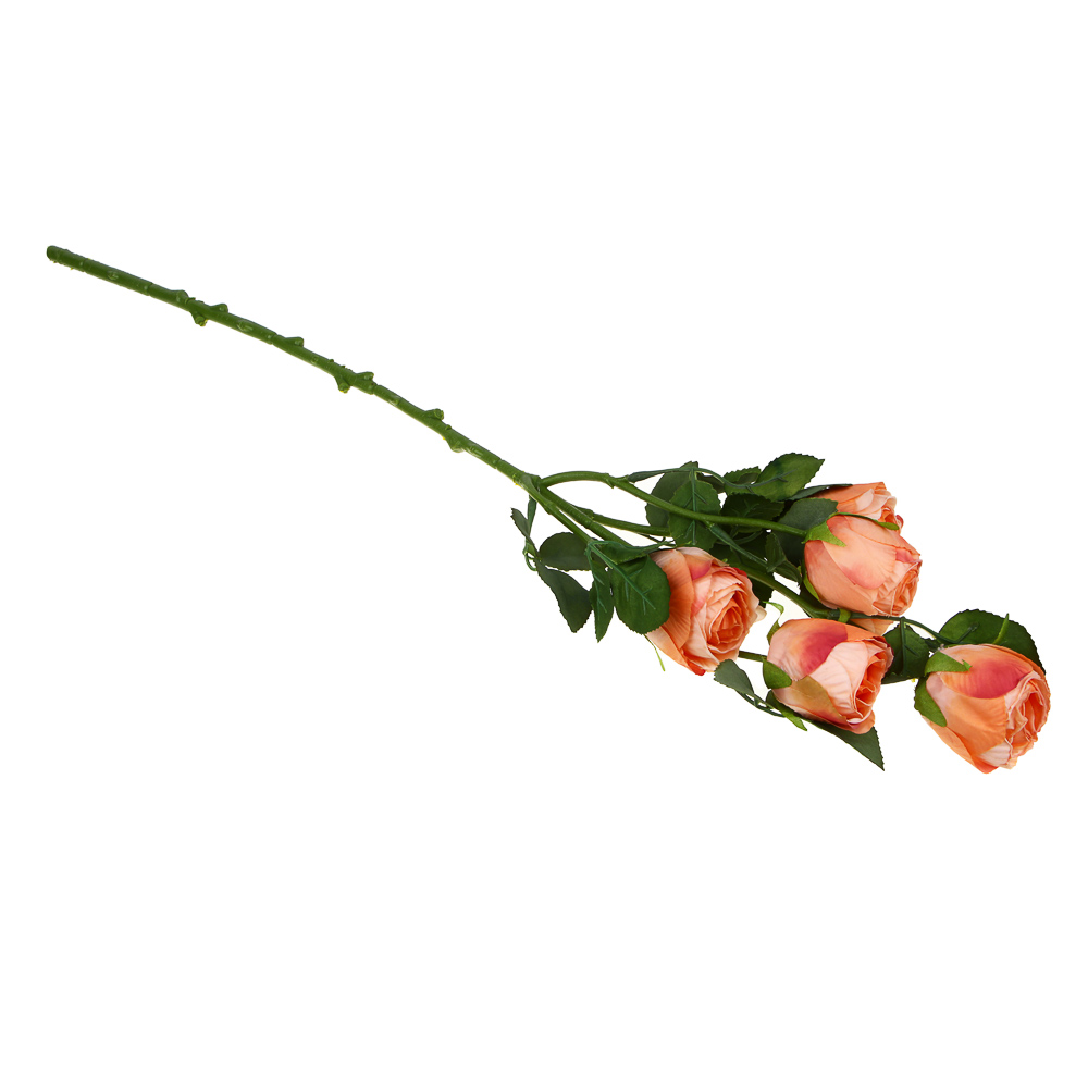 Цветок искуственный в виде кустовой розы LaDecor, 5 веток, 4 цвета - #2