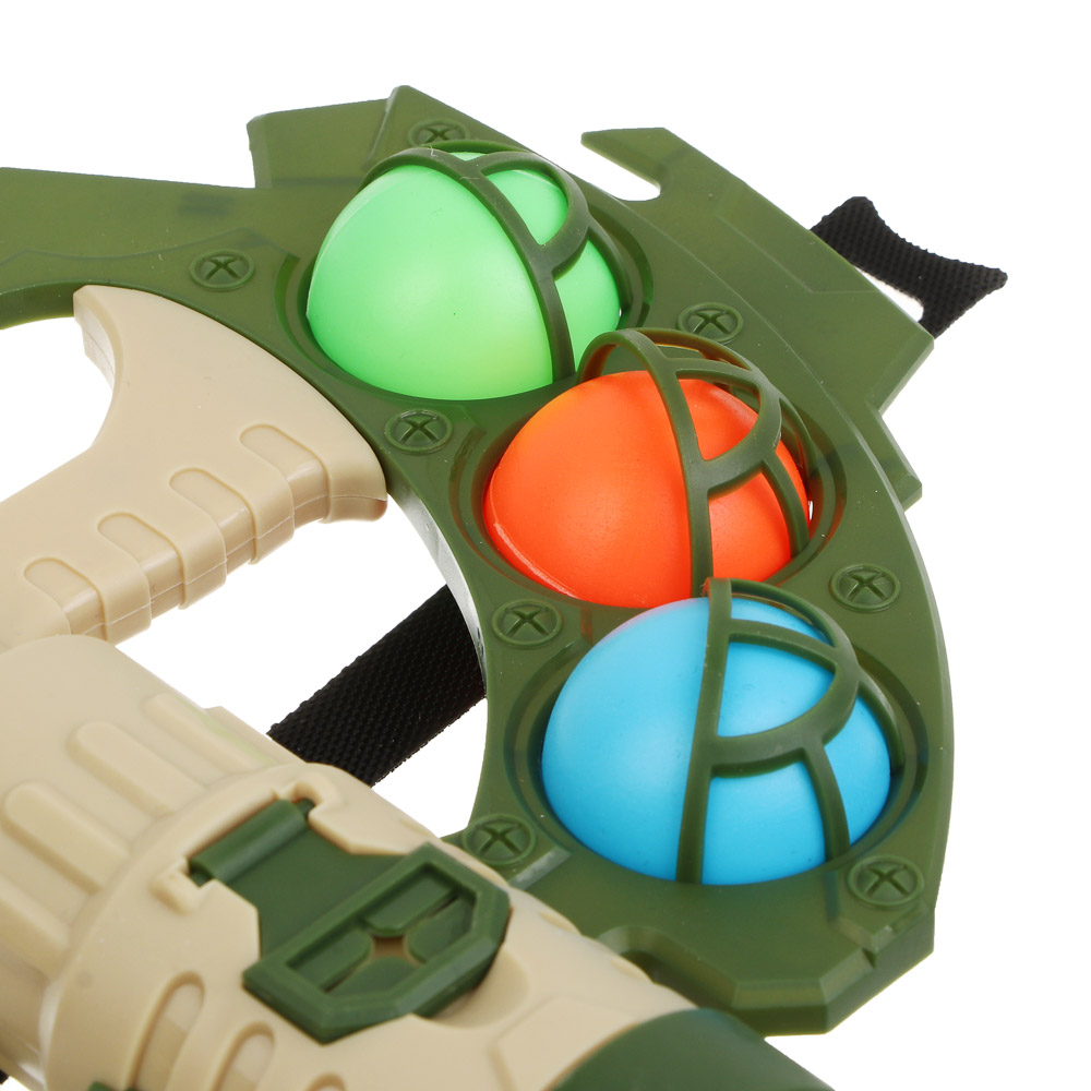 ИГРОЛЕНД Набор игровой "Арбалет с пулями и шариками", свет, 3хAG3, АBS, РР, EVA, 2 диз., 21х3х28см - #11