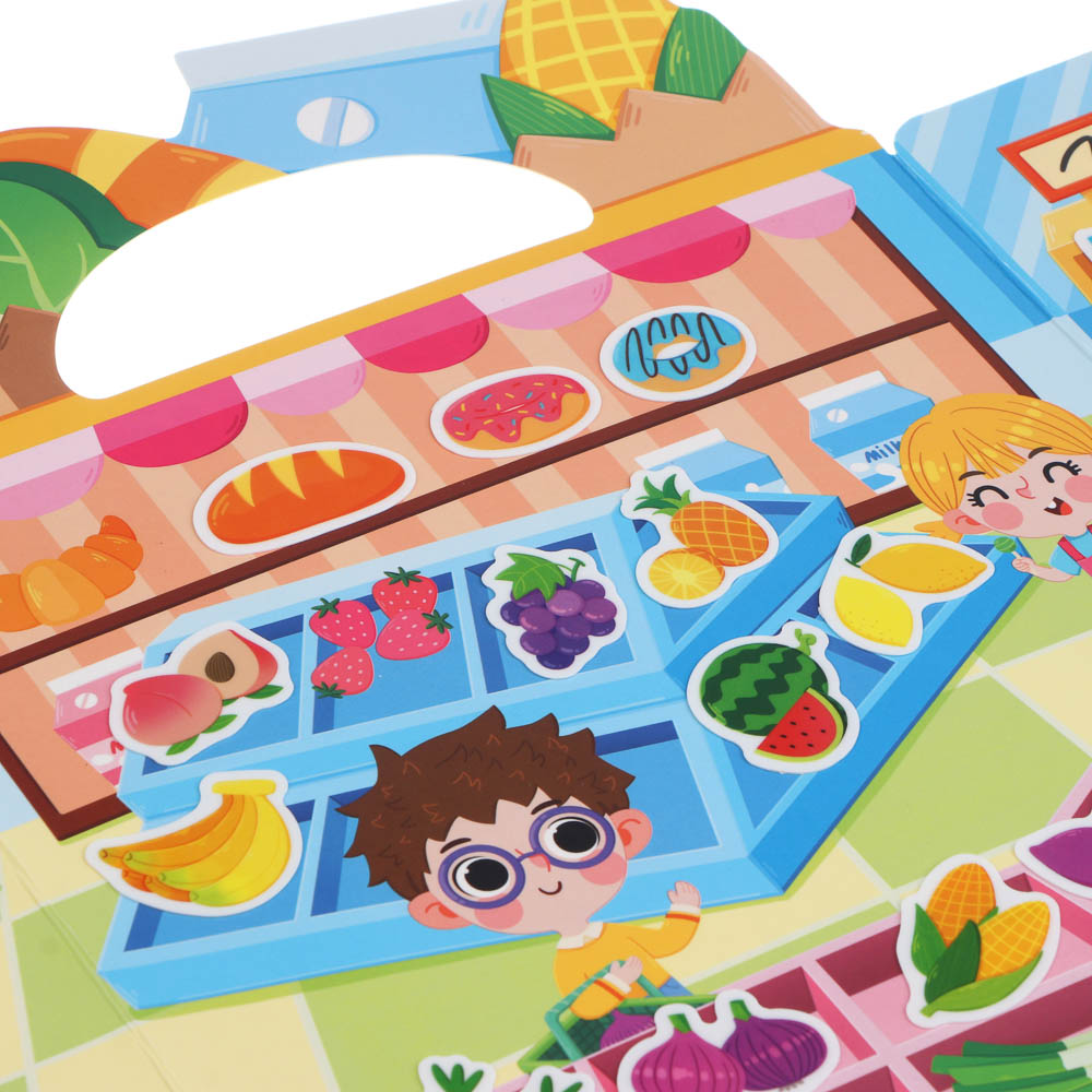 Набор многоразовых наклеек бумага, картон, 22,5х30х0,4см, 5 дизайнов - #9