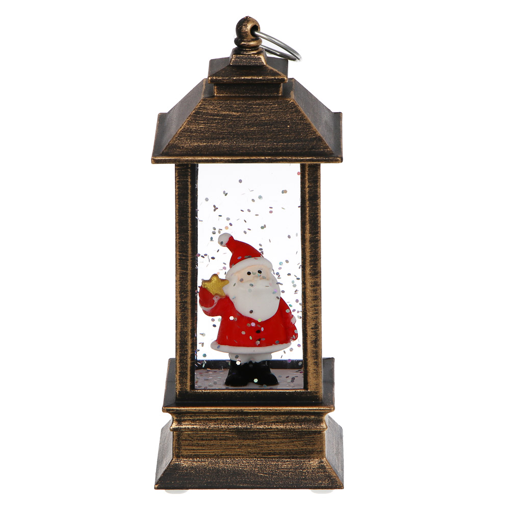 СНОУ БУМ Светильник LED в виде фонаря со снегом, 5,5x5,5х13см, PC, ABS, вода, 3хLR44, 1реж.,4диз. - #3