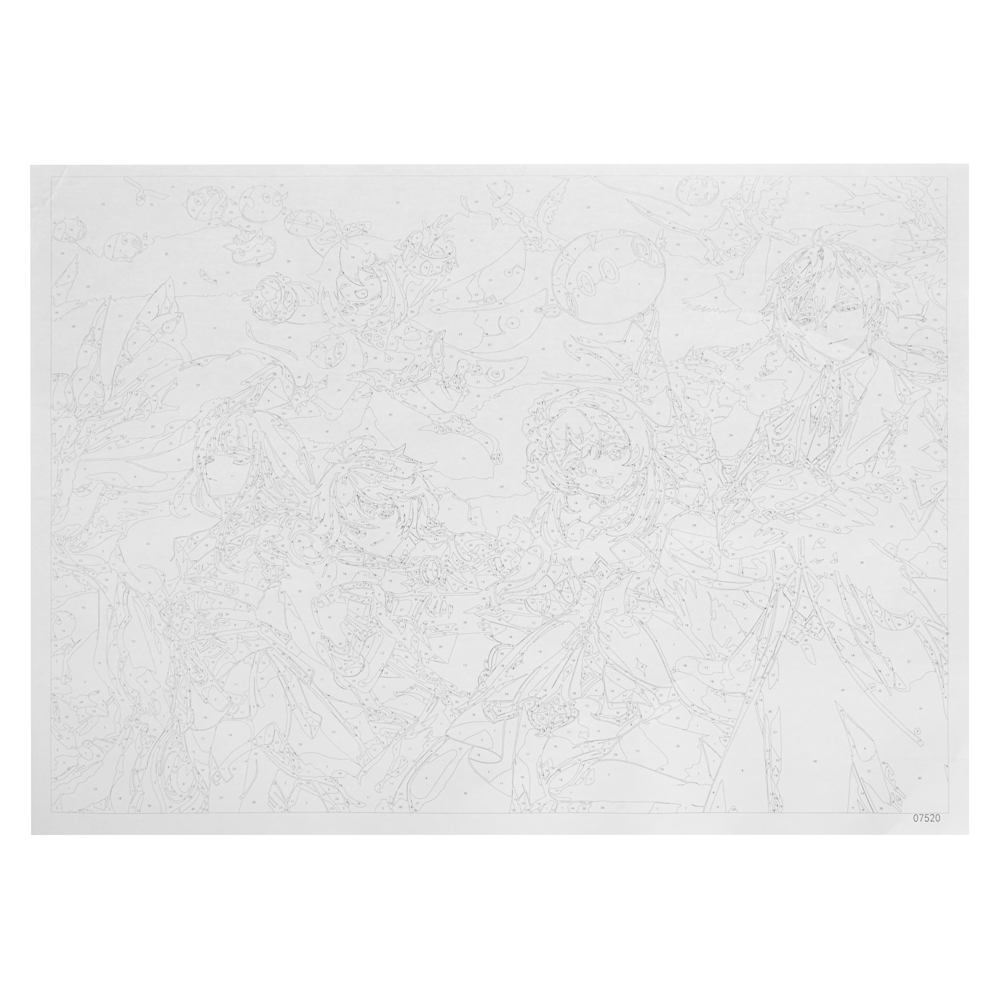 Геншин. Картина для раскрашивания по номерам, 40х50, 50x2x40см - #4