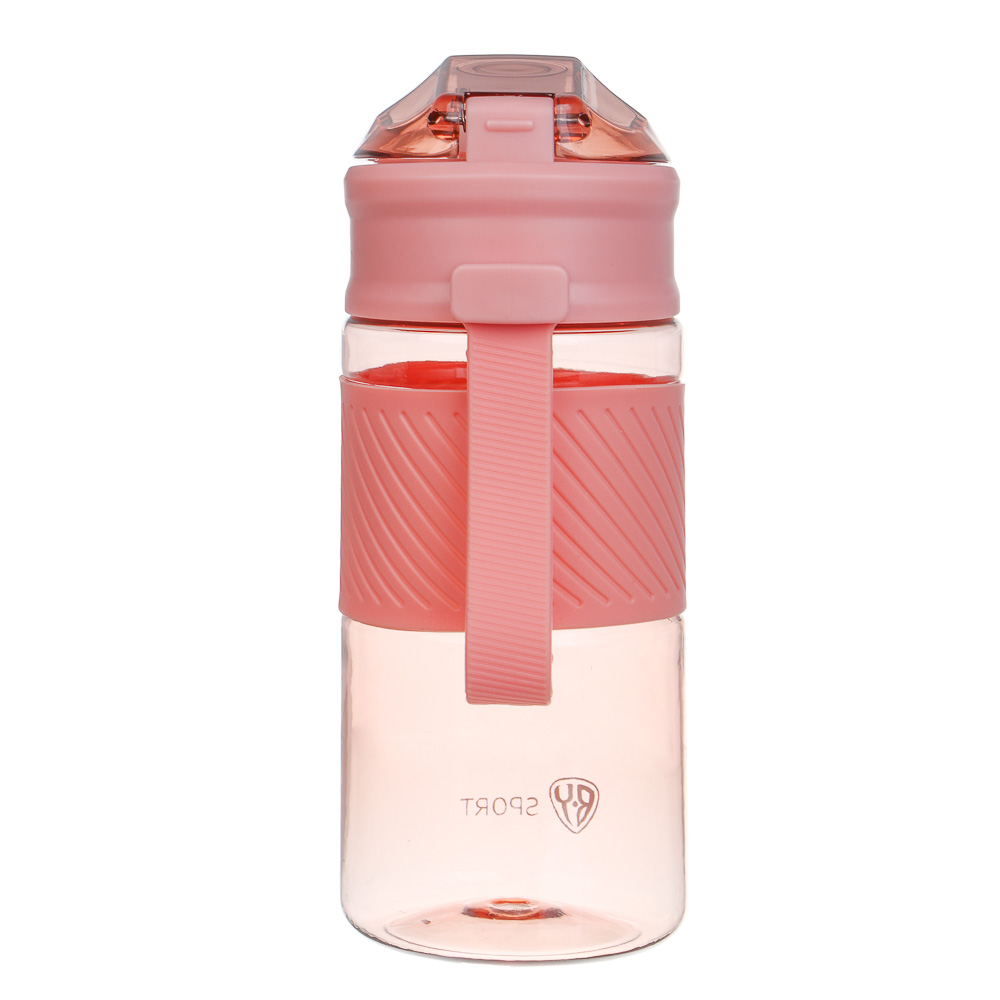 Бутылка спортивная для воды с силиконовым поильником тм BY SPORT, 500мл, 18,5x8,5см, 500мл, PC, 2 цв - #7