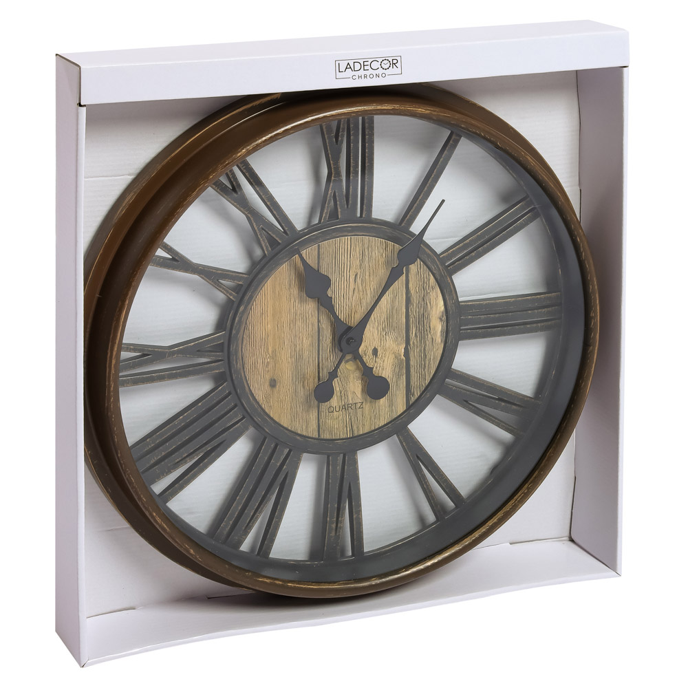 Часы настенные Ladecor chrono, цвет коричневый - #3