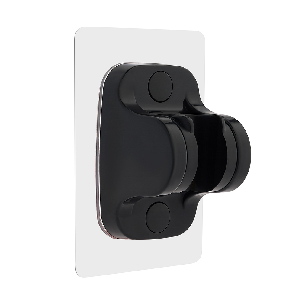 Держатель для лейки душа настенный самоклеящийся, черный - #1