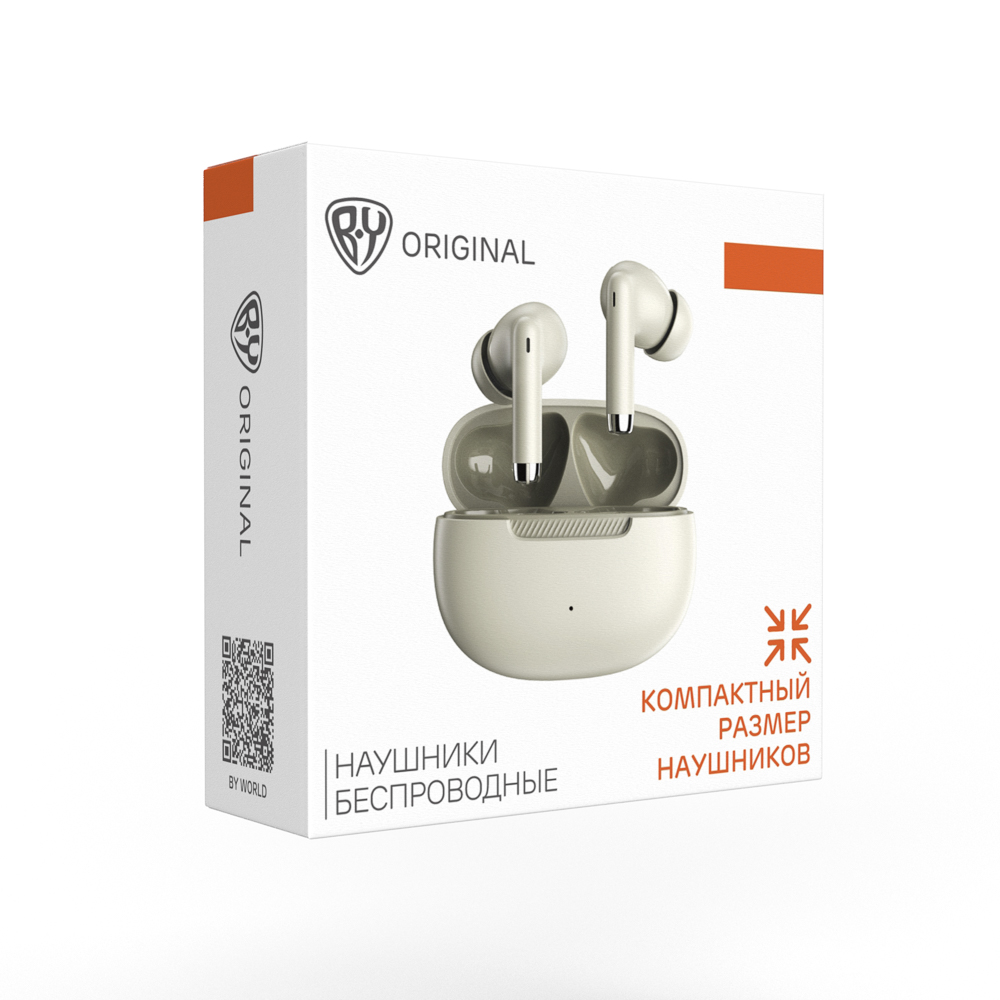Наушники беспроводные TWS BY Voxta, внутриканальные, 35/320 мАч, BT5.4, бежевый - #3