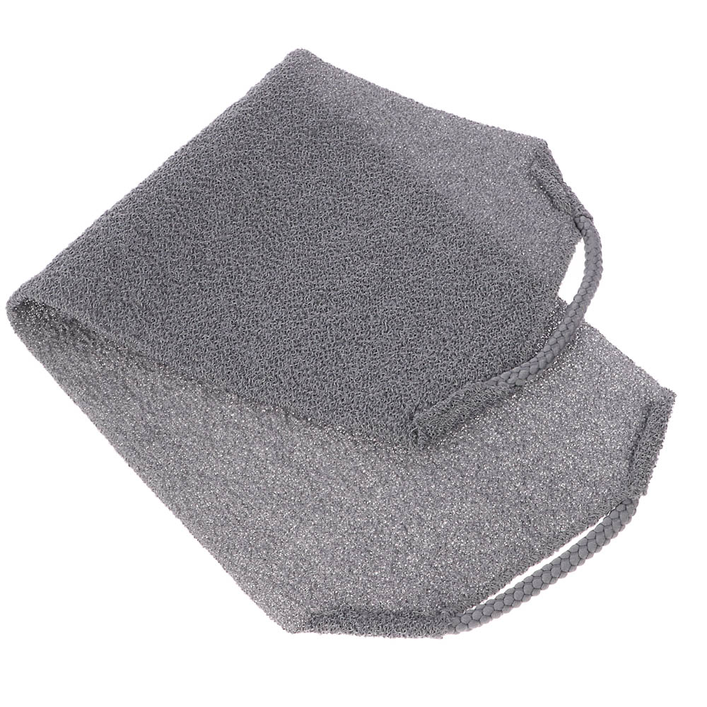 ЮL Мочалка пилинг японская для бани и душа с ручками, жесткая, полиэстер, 45х19см, 4 цвета, МС24-07 - #18