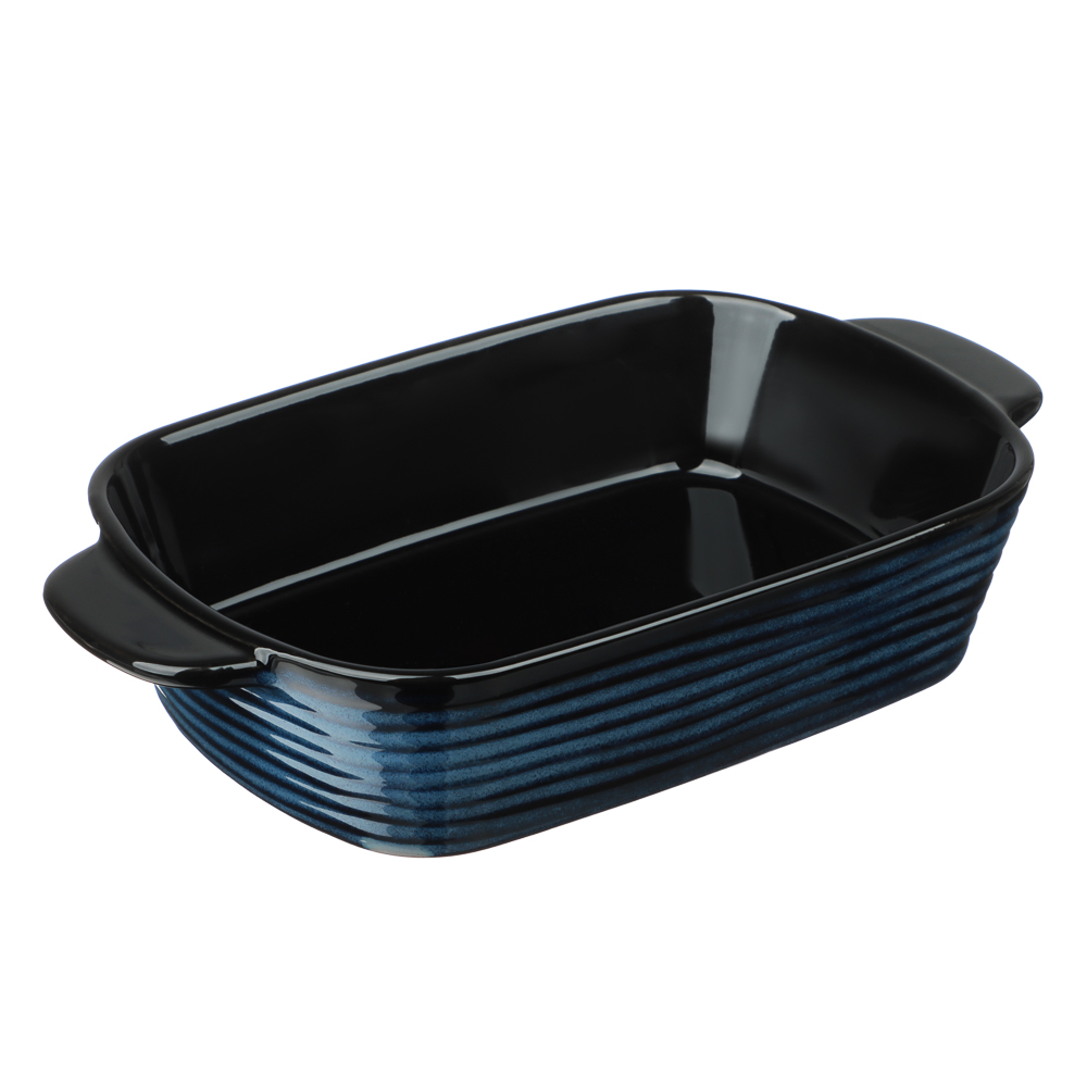 Форма для запекания и сервировки прямоугольная 28,7х17,3х6,1см тм MILLIMI синий, керамика - #1