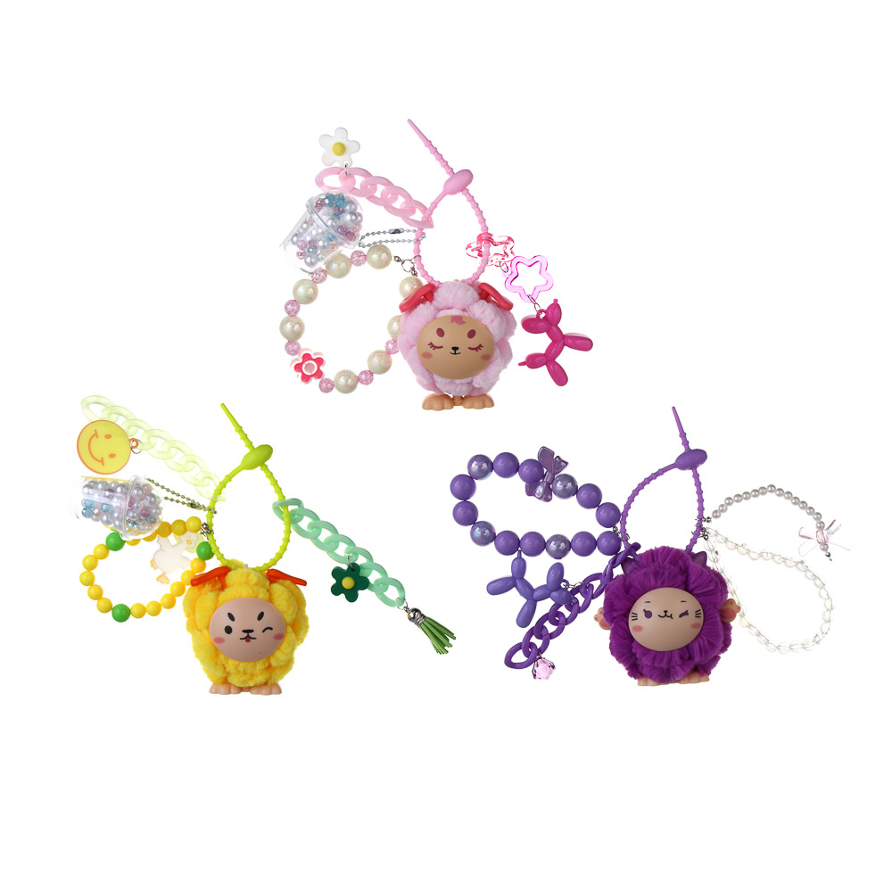 ХОББИХИТ Набор для творчества Брелок "Пушистики", PVC, ABS, 3 дизайна - #2