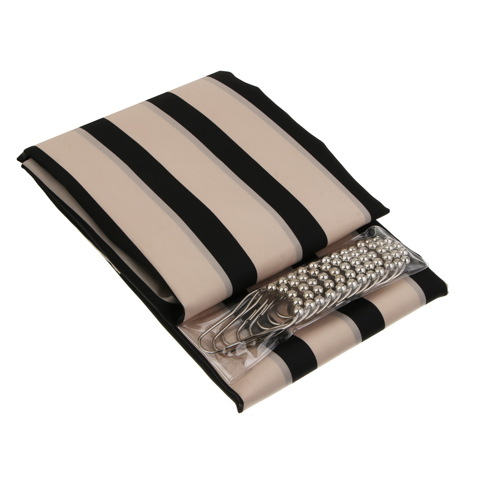 Штора для ванной тм VETTA Tessa, полиэстер 90 г/м2, 180x200см, 12 металлических колец - #2