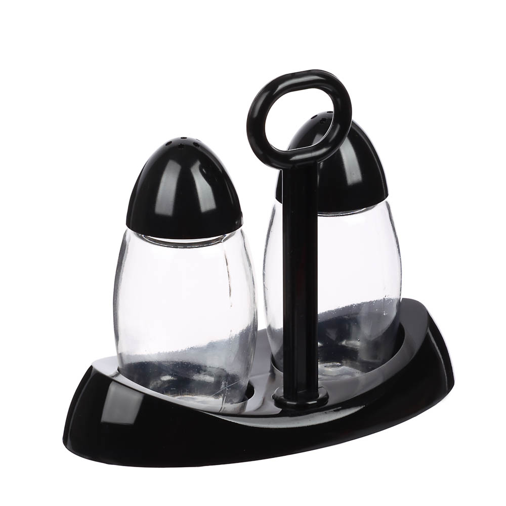 Набор на подставке для соли и перца, пластик - #5