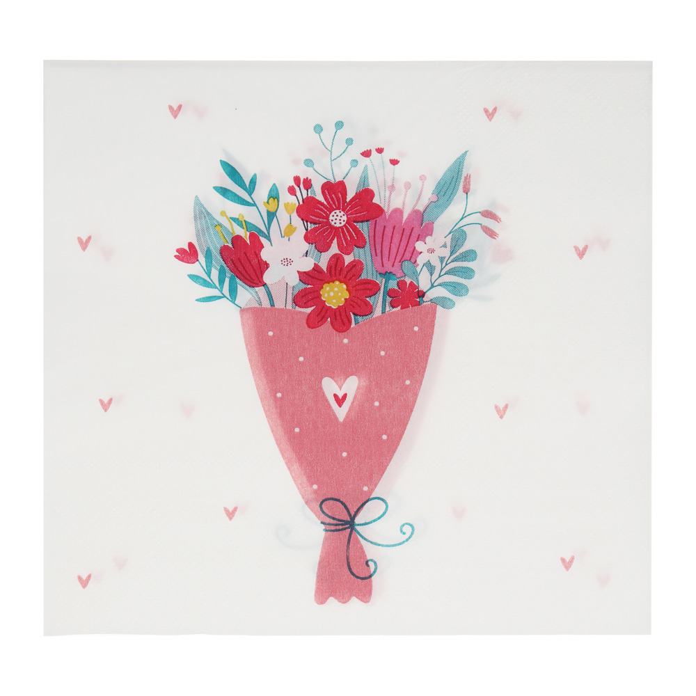 Набор салфеток бумажных "Букет", 33x33 см, 12 шт - #5