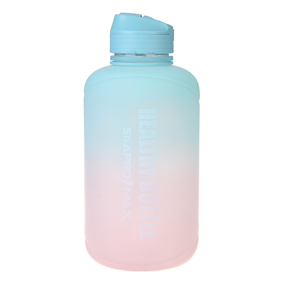 SILAPRO MAX Бутылка спортивная с замком, EGGSHELL BLUE-LOTUS ,2л, PETG - #1