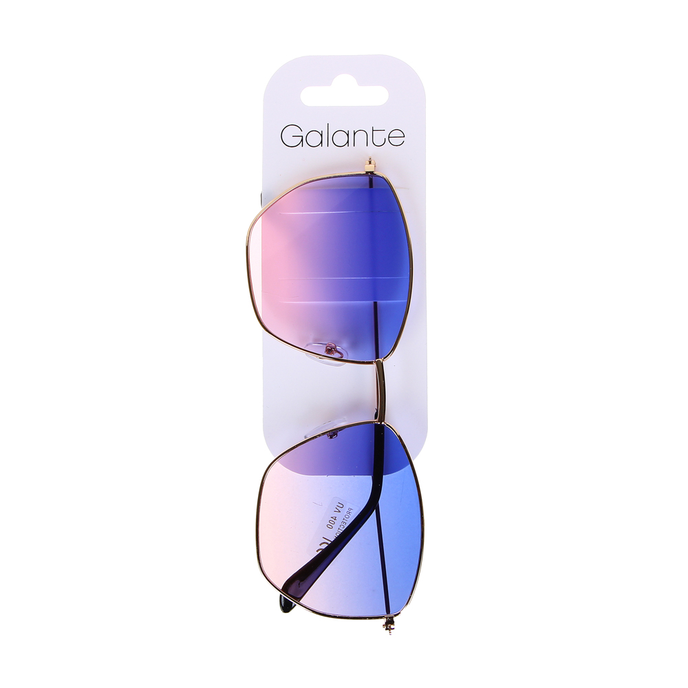 GALANTE Очки солнцезащитные для взрослых, пластик, металл, 142х47мм, 6 цветов - #9