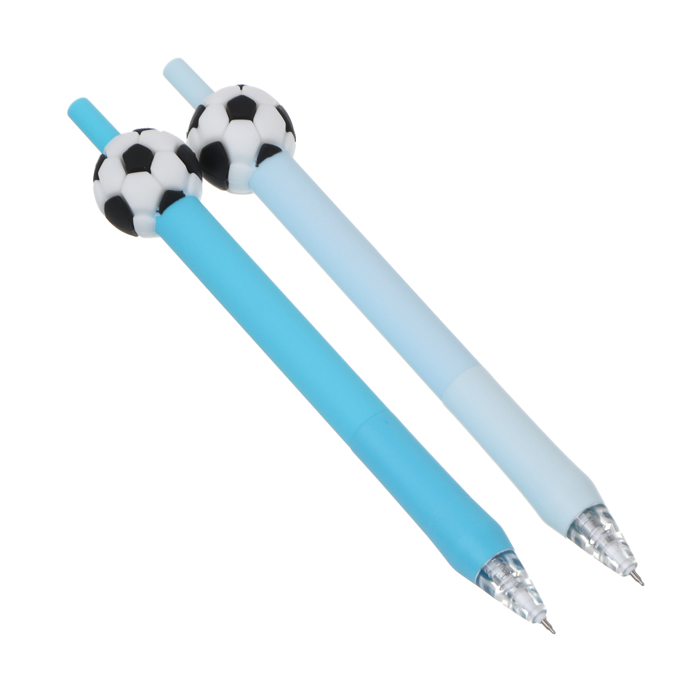 Ручка гелевая автоматическая синяя 0,5мм, "Футбол", 2 вида, шоу-бокс - #1