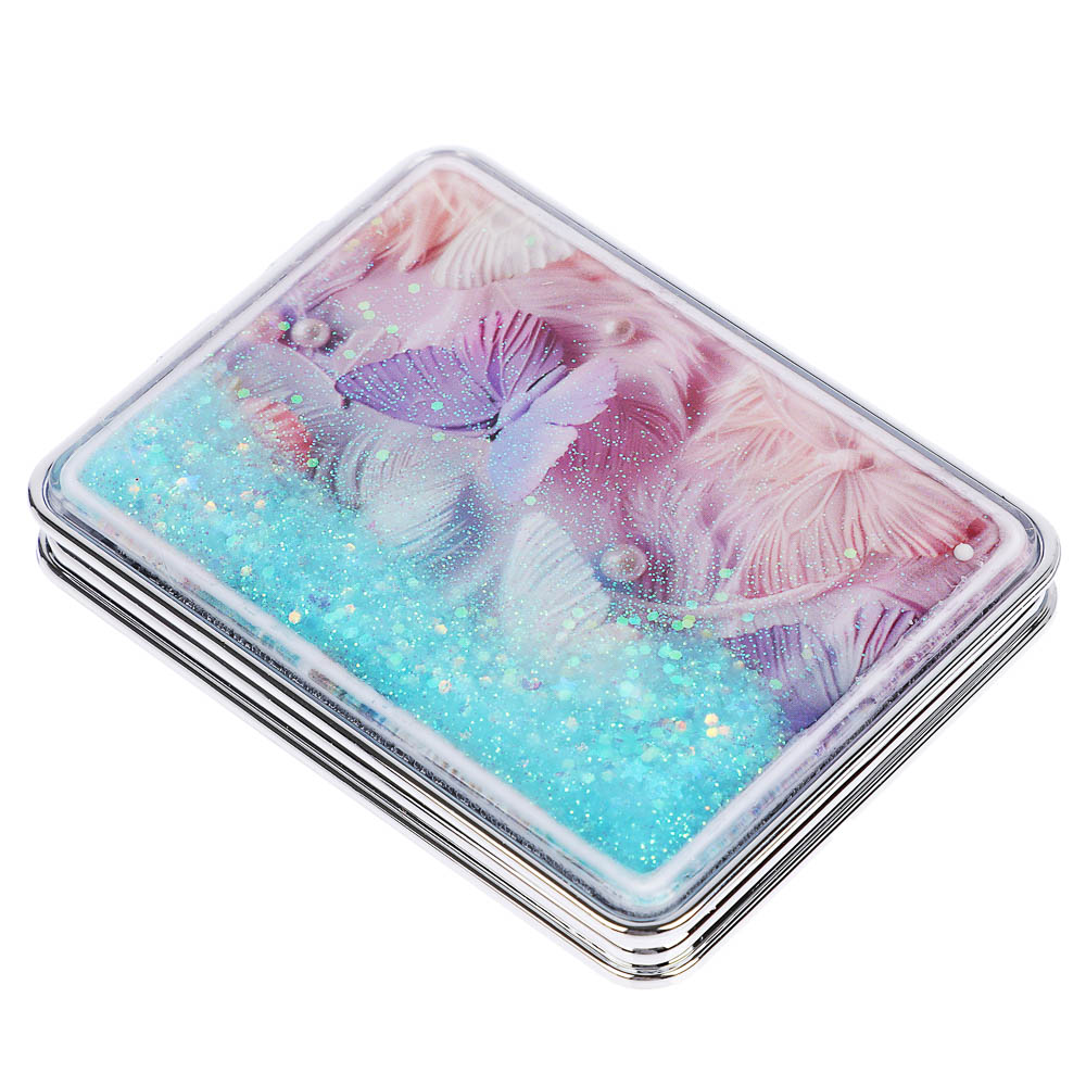 ЮНИLOOK Зеркало карманное, пластик, стекло, 8х5,8см, 6-12 дизайнов - #15