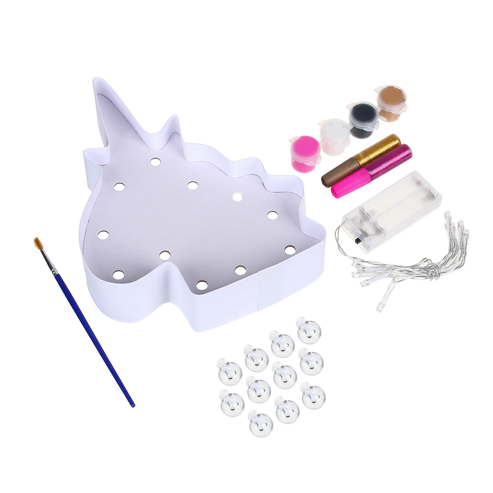 ХОББИХИТ Набор для творчества "Ночник для раскрашивания", 25х29,5см, 3 дизайна - #4