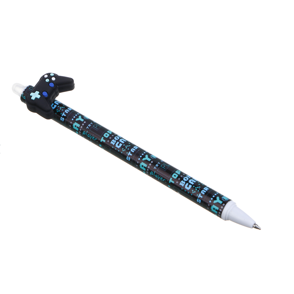 Ручка гелевая "пиши-стирай" синяя, фигурка в форме игр для мальчиков, 6 дизайнов - #2
