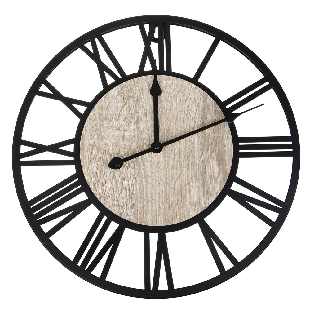 LADECOR CHRONO Часы настенные, круглые, 40x40x3,5 см, металл, МДФ, цвет черный - #1