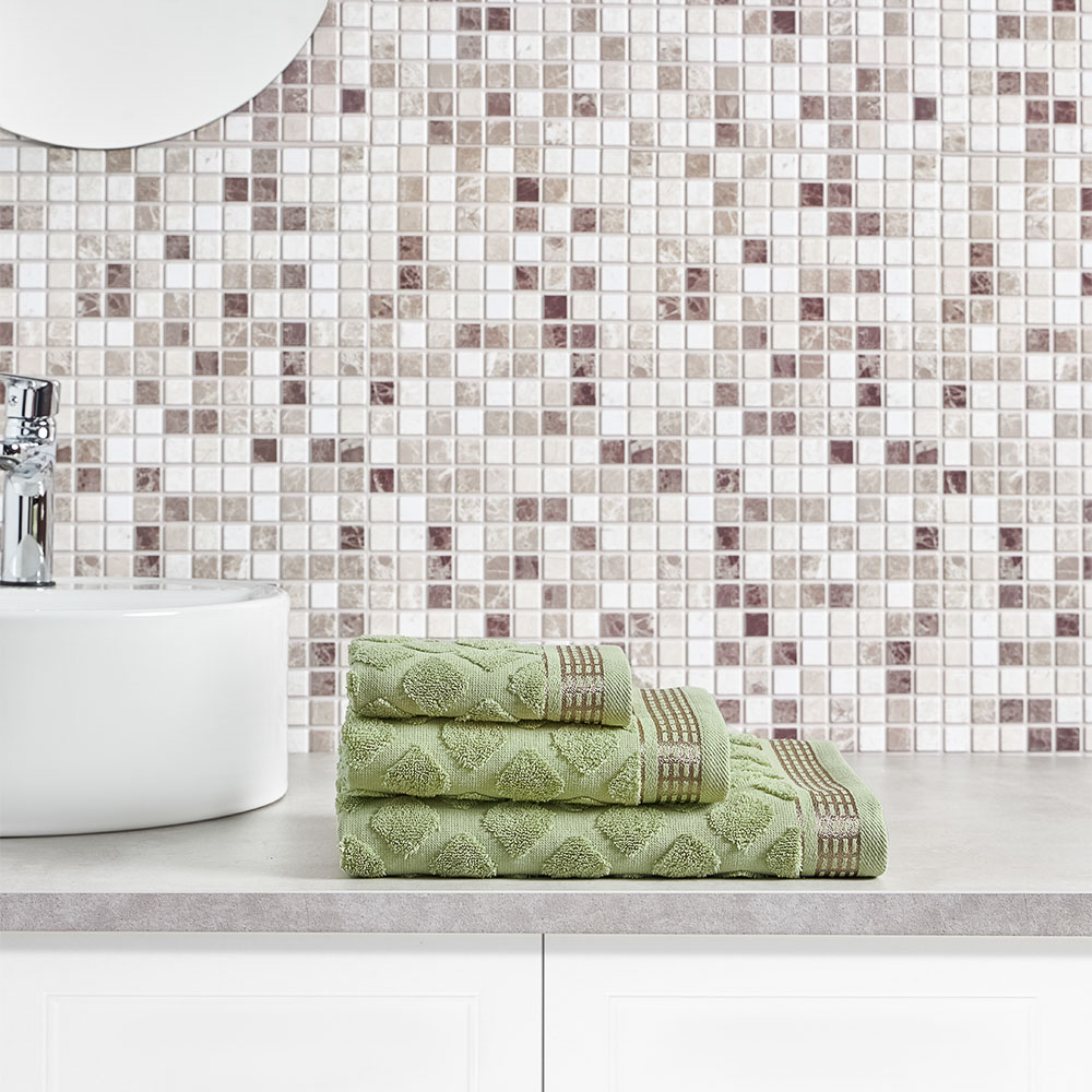 PROVANCE Эвкалипт Полотенце махровое, 100% хлопок, 70х130см, 420гр/м, зеленый - #5