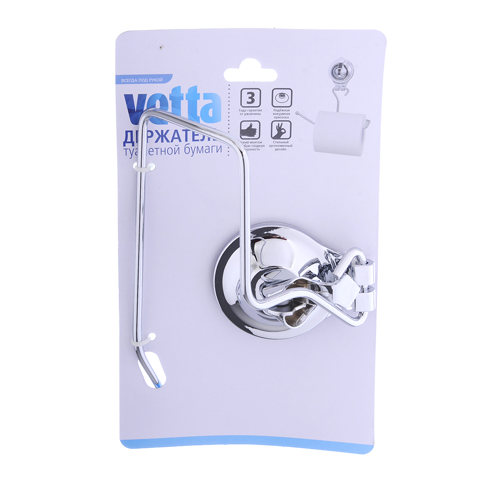 Держатель туалетной бумаги, хром, вакуумное крепление, 161х75х148 мм, VETTA - #2