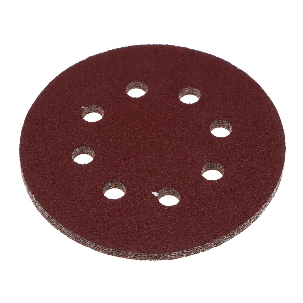 ЕРМАК Круг шлифовальный из абразивной бумаги на велкро основе, 8 отверстий, P40, 125 мм, 5шт. - #2