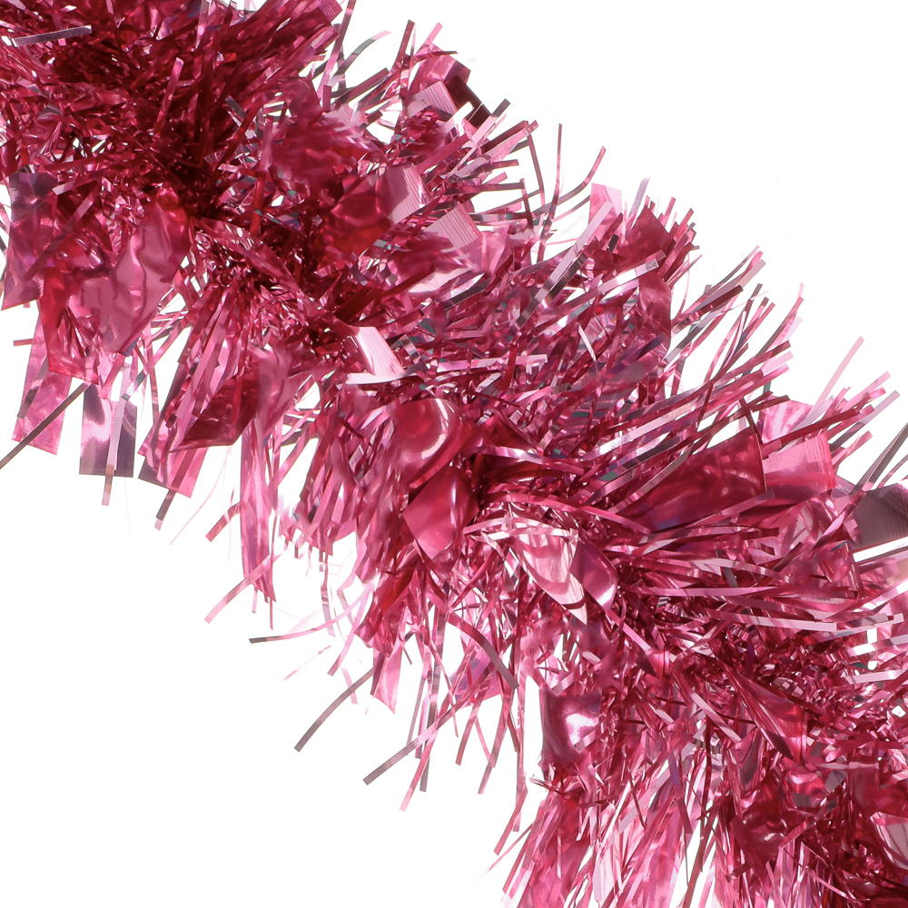 СНОУ БУМ Мишура 10x200см, ПЭТ, розовый, 26-335 - #2